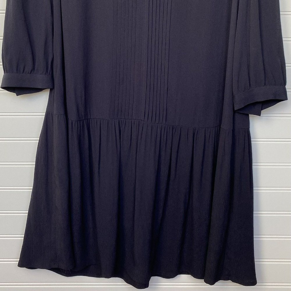 Anthropologie X Maeve Galina Blue Pintuck Quilted Drop Waist Dress | Size S - Picture 6 of 13